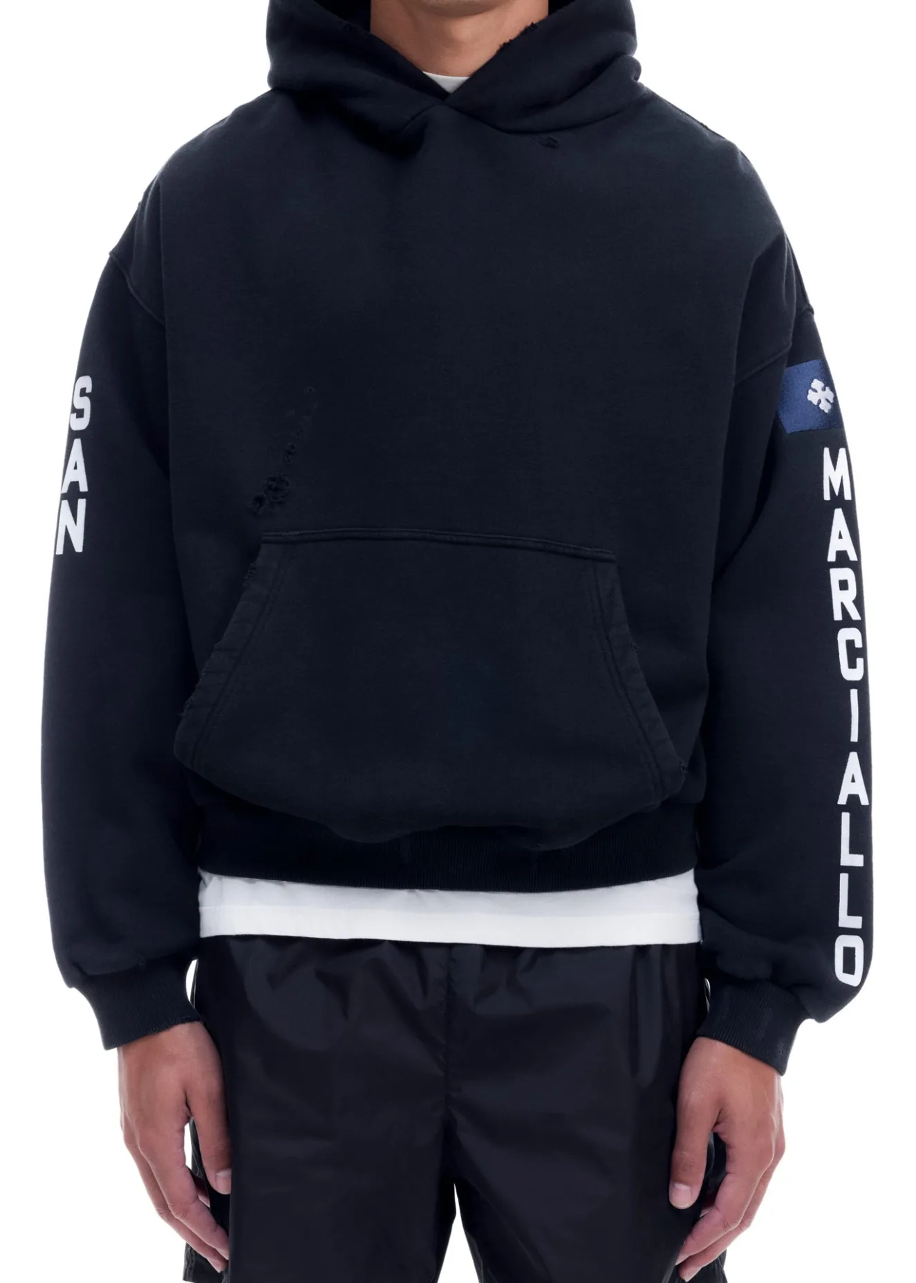 Discount SM DISTRESSED HOODIE Hoodies