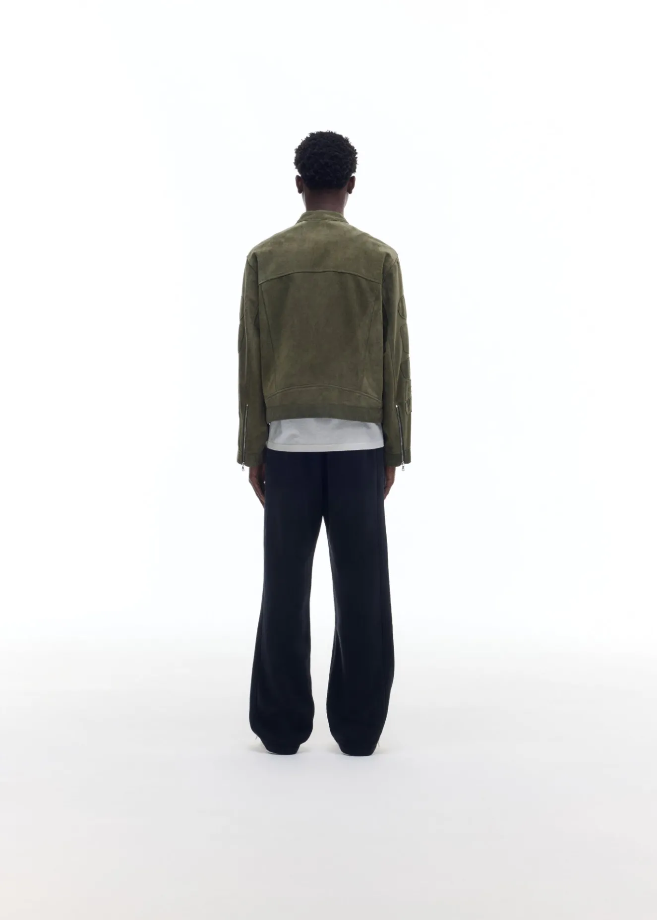 New SUEDE CAFE RACER JACKET Outerwear|Leather
