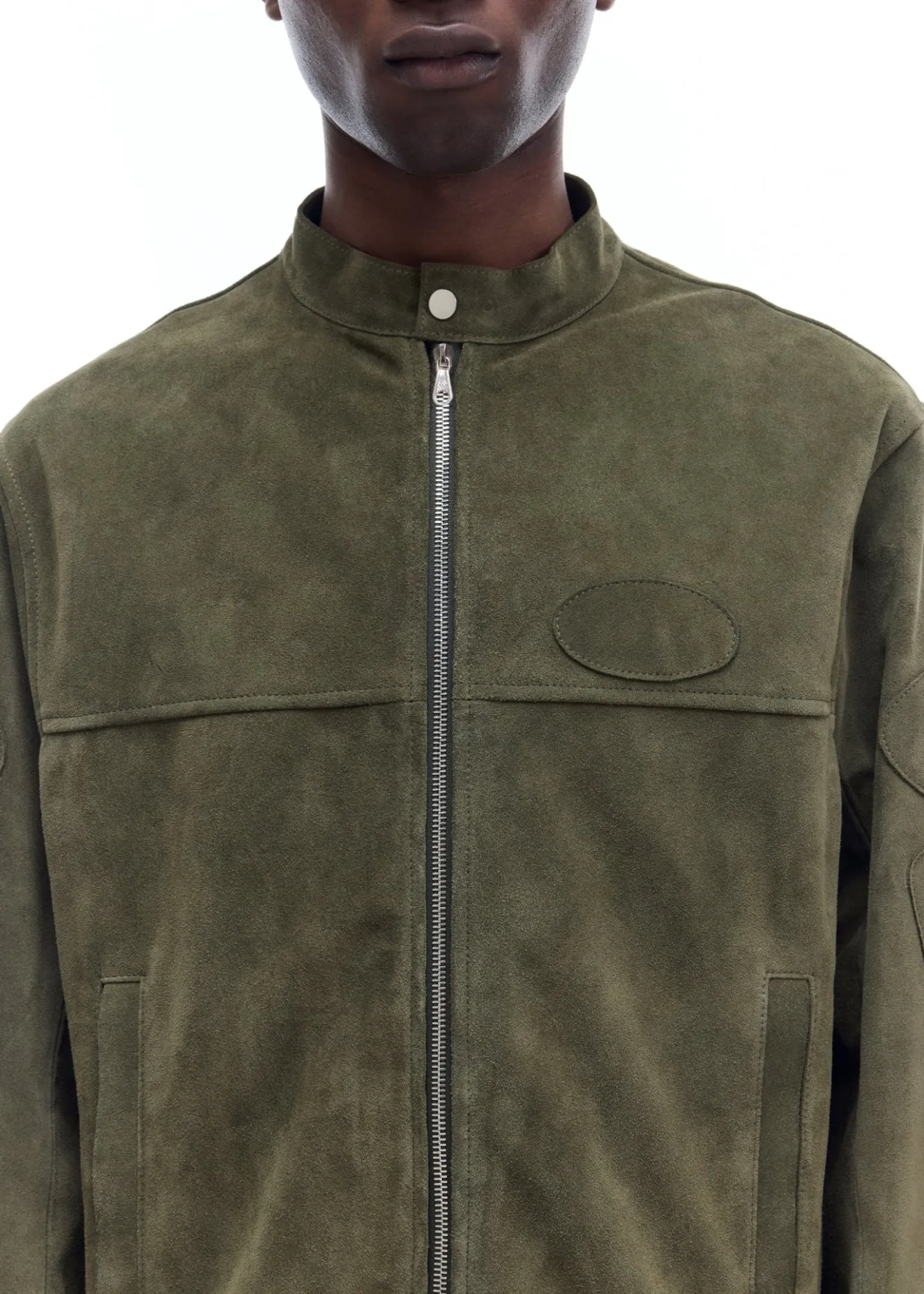 New SUEDE CAFE RACER JACKET Outerwear|Leather