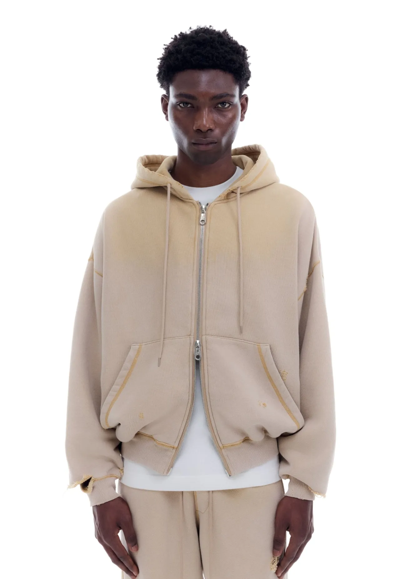 Clearance SUN FADE POCKET ZIPPED HOODIE Hoodies