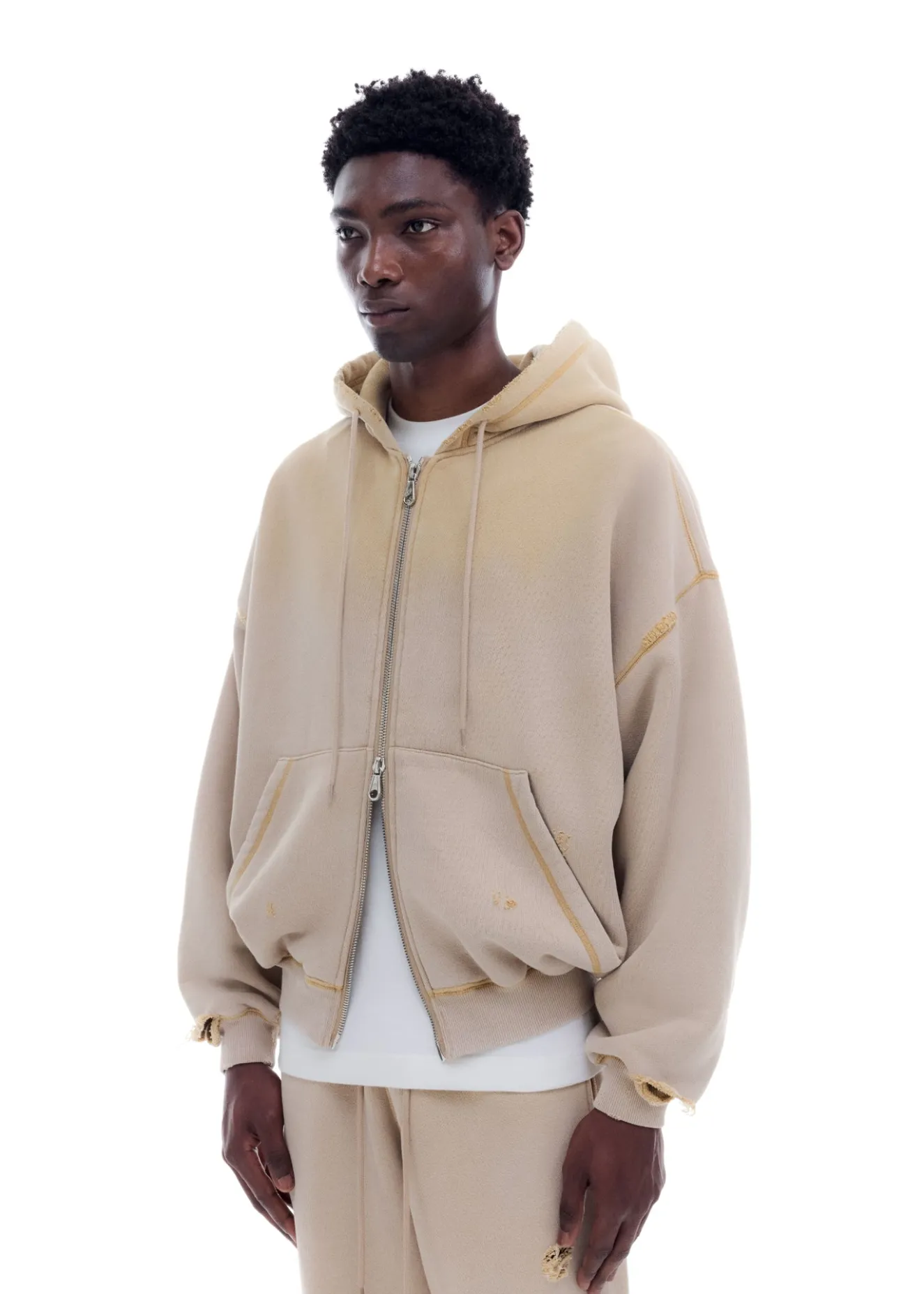 Clearance SUN FADE POCKET ZIPPED HOODIE Hoodies